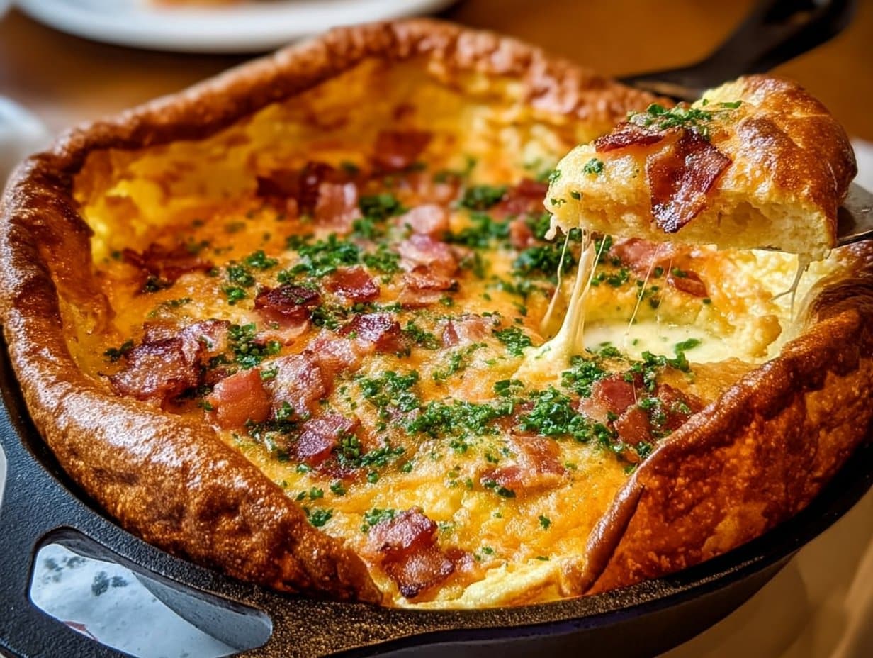 Crêpe Dutch Savoureuse au Cheddar et au Bacon : Un Délice !
