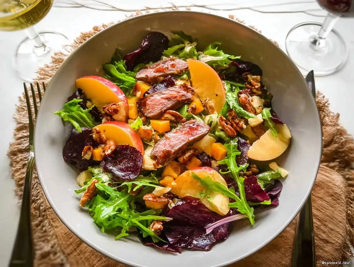 Salade : Canard Séché et Fruits d’Automne