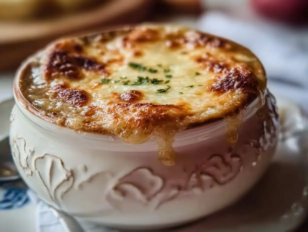 Soupe à l’oignon gratinée