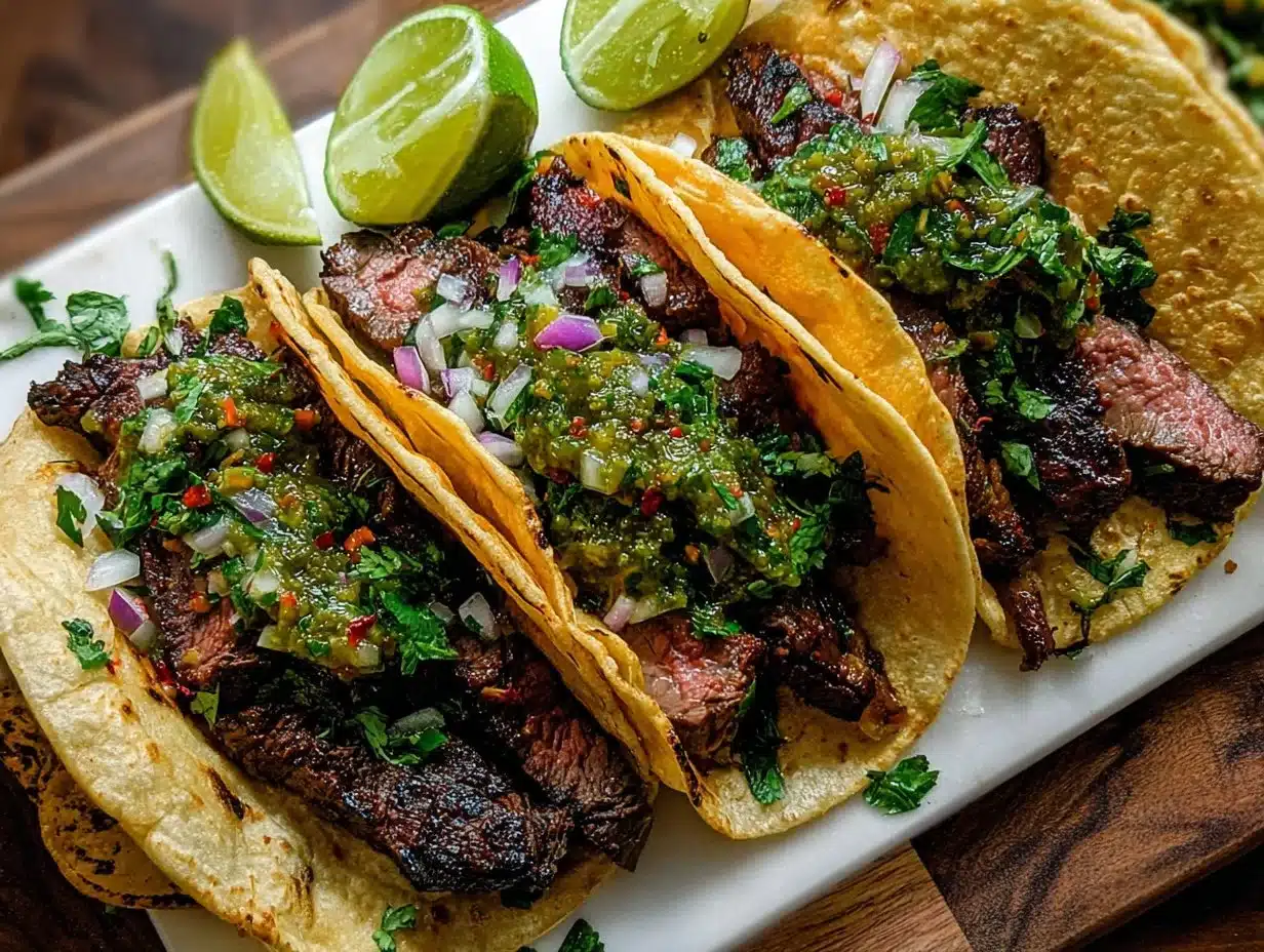 Tacos de viande de boeuf grillée