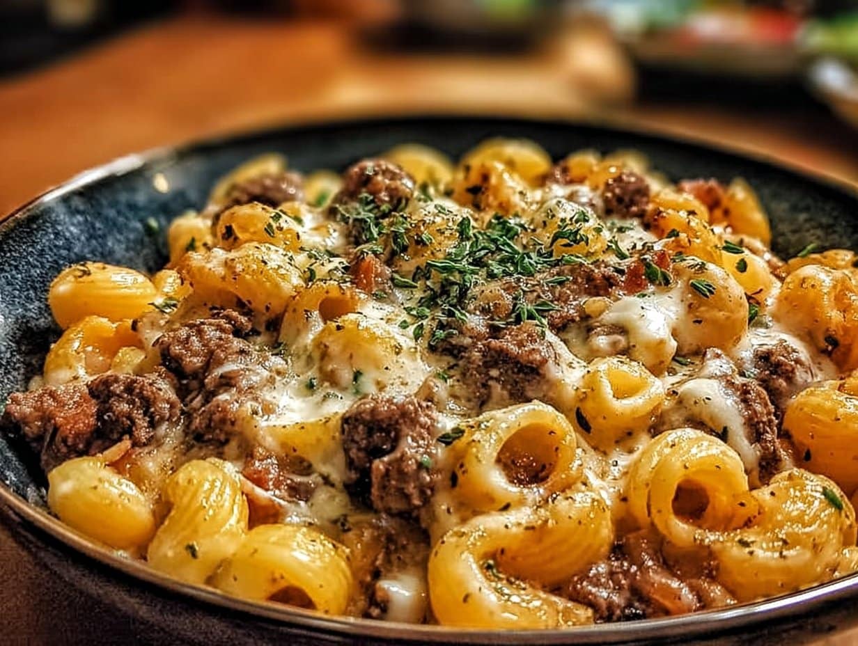 Coquillettes au Bœuf et à la Crème