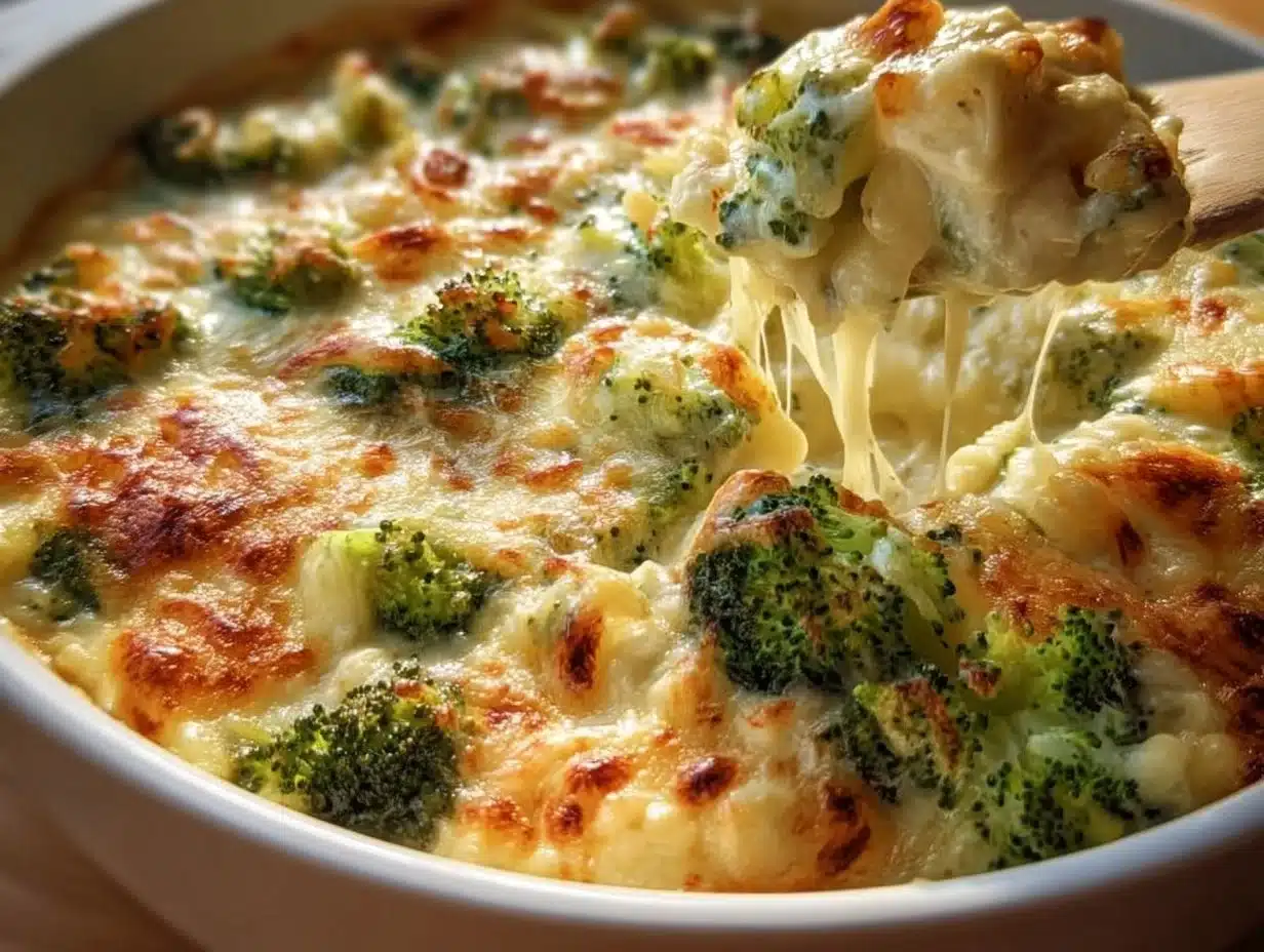 Gratin Poulet Brocoli Alfredo