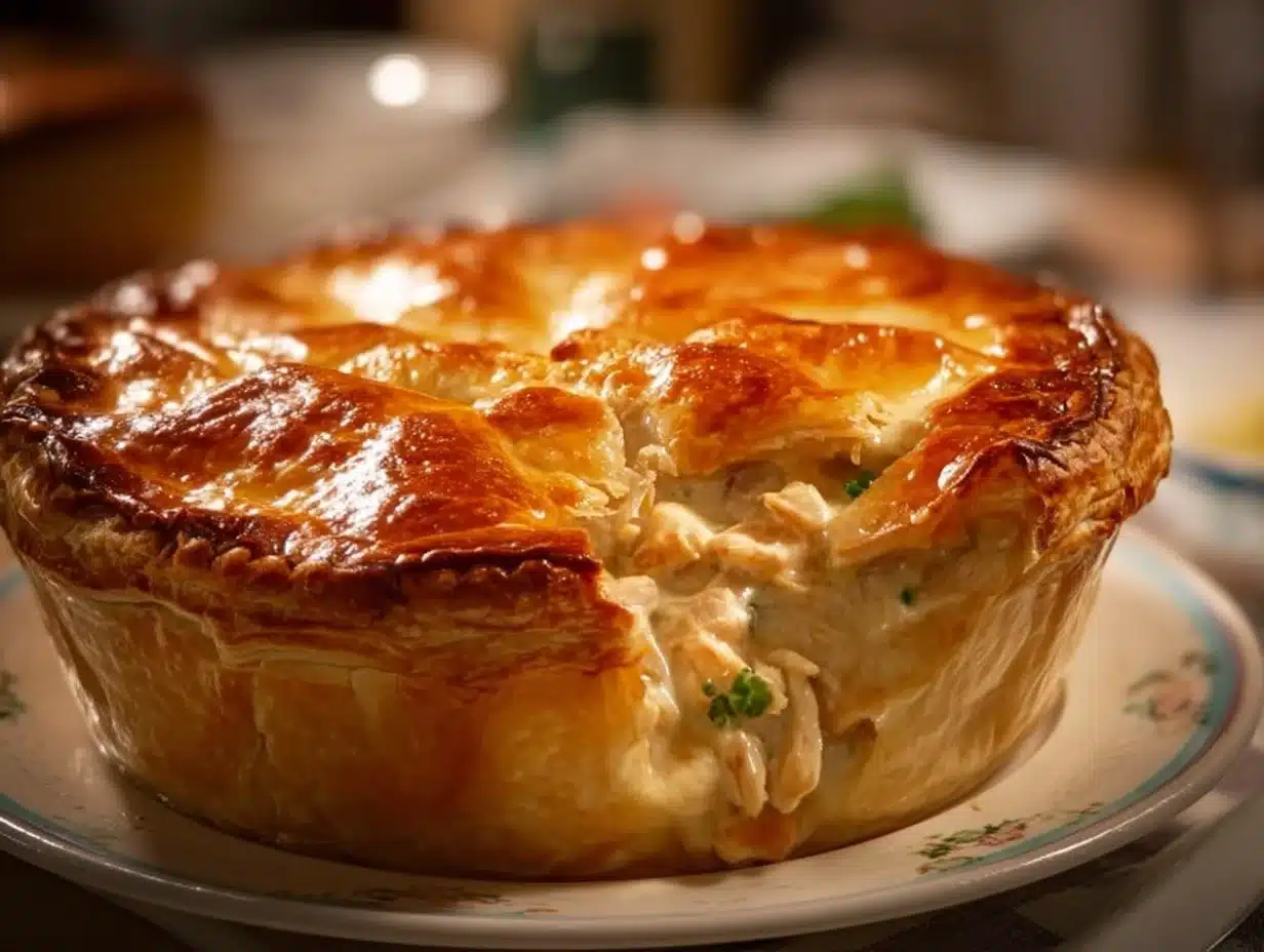 Tourte au Poulet Crémeuse et Facile
