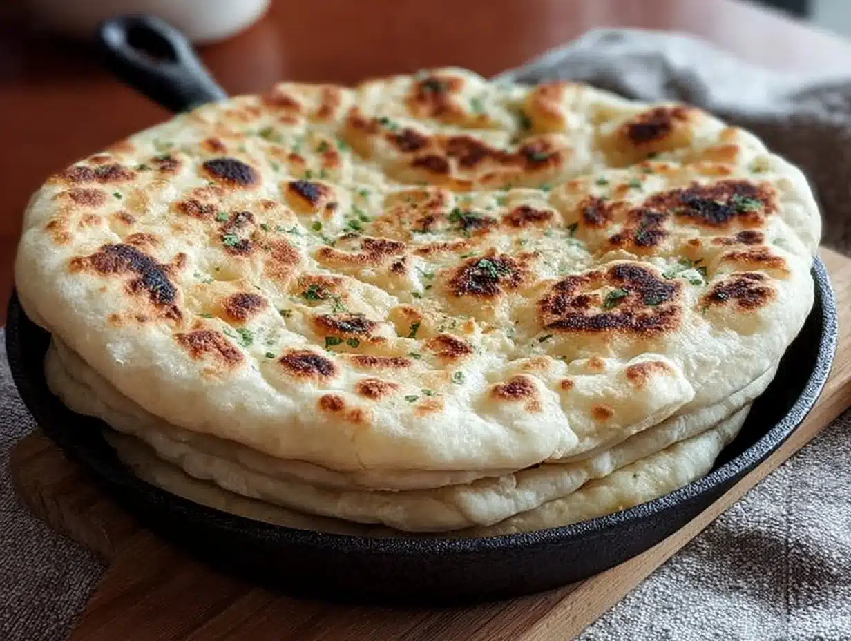 Bazlama, Turkish flatbread soft and chewy cooked in a pan