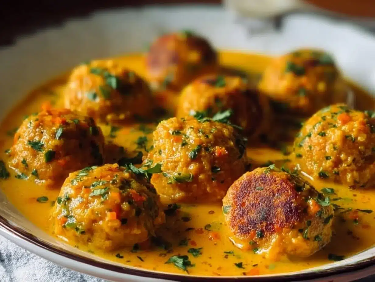 Boulettes Carottes & Pois Chiches en Sauce Coco