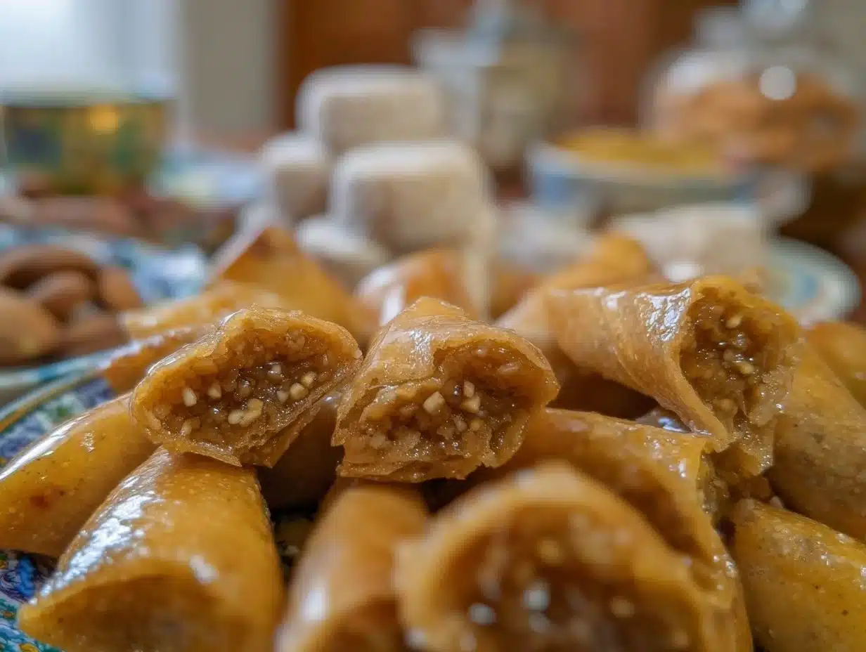 Briouates aux amandes et praliné - cuisine de Fadila