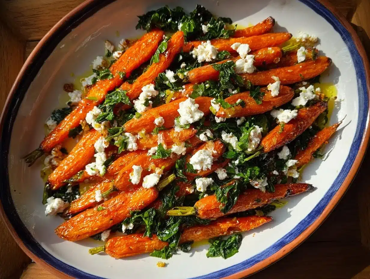 Carottes fanes à la fêta