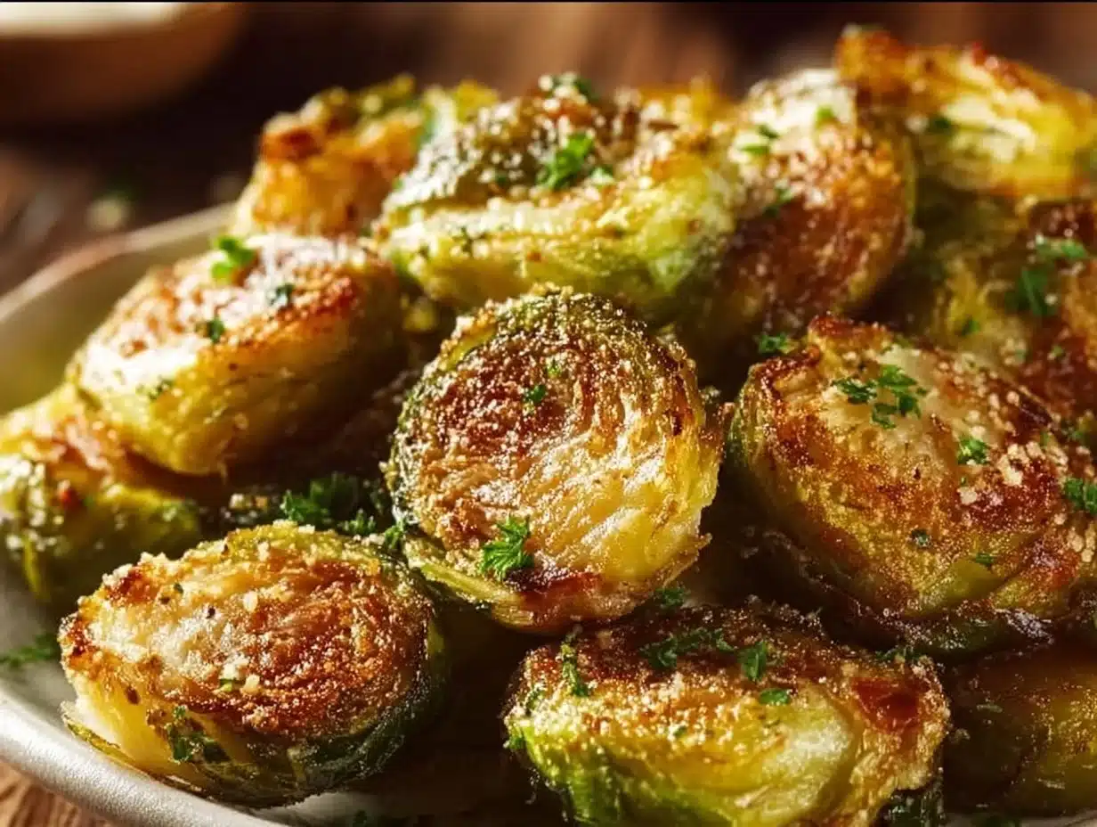 Choux de Bruxelles Rôtis à l’Ail et au Parmesan