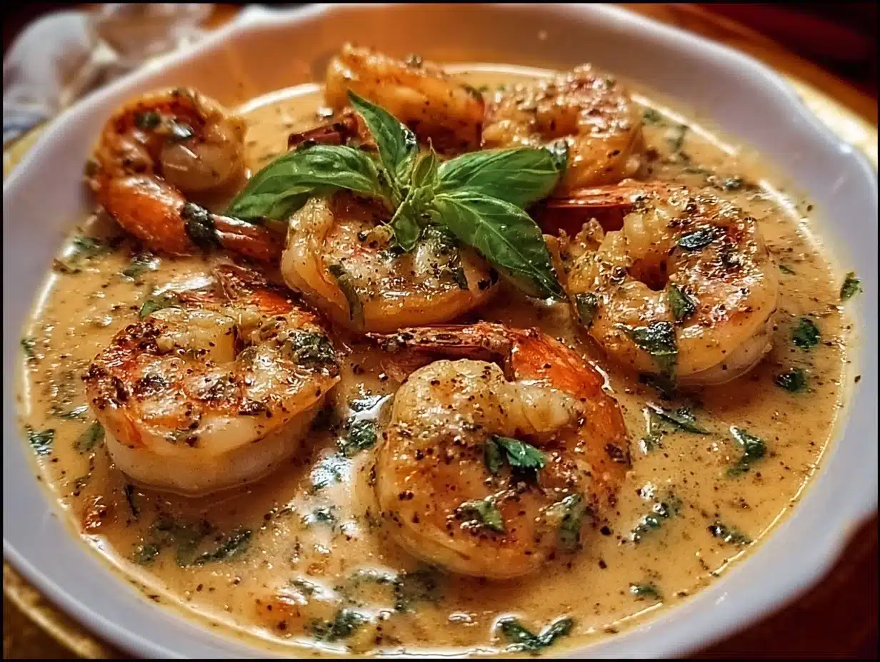 Crevettes en sauce crémeuse à l'italienne