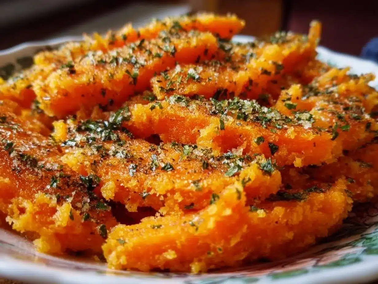 Crispy crushed carrots