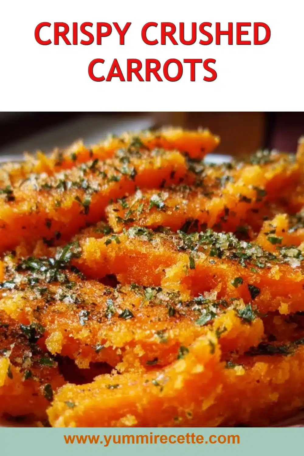 Crispy crushed carrots