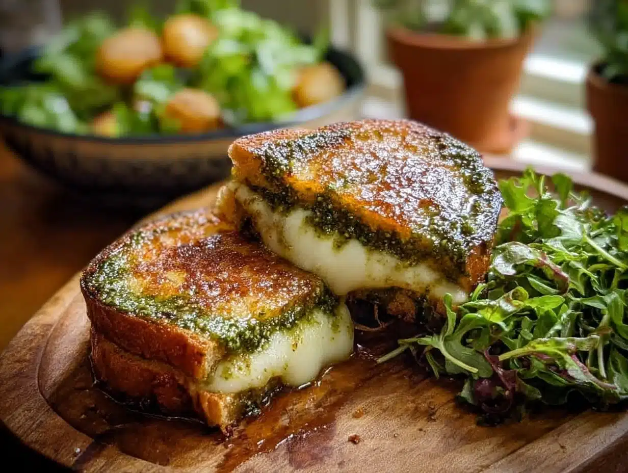 Croque-Monsieur Chèvre Pesto