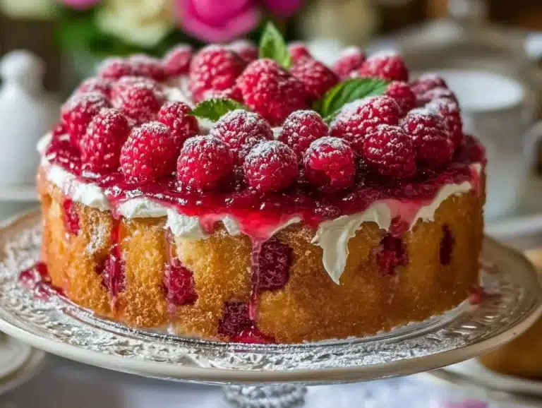 Gâteau Moelleux aux Framboises, un dessert moelleux et savoureux