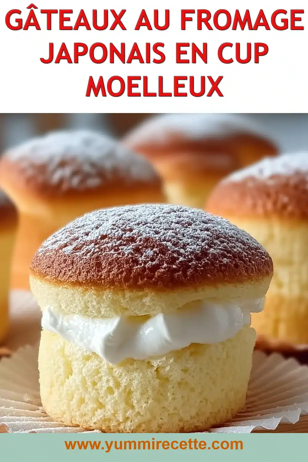 Gâteaux au fromage japonais en cup moelleux