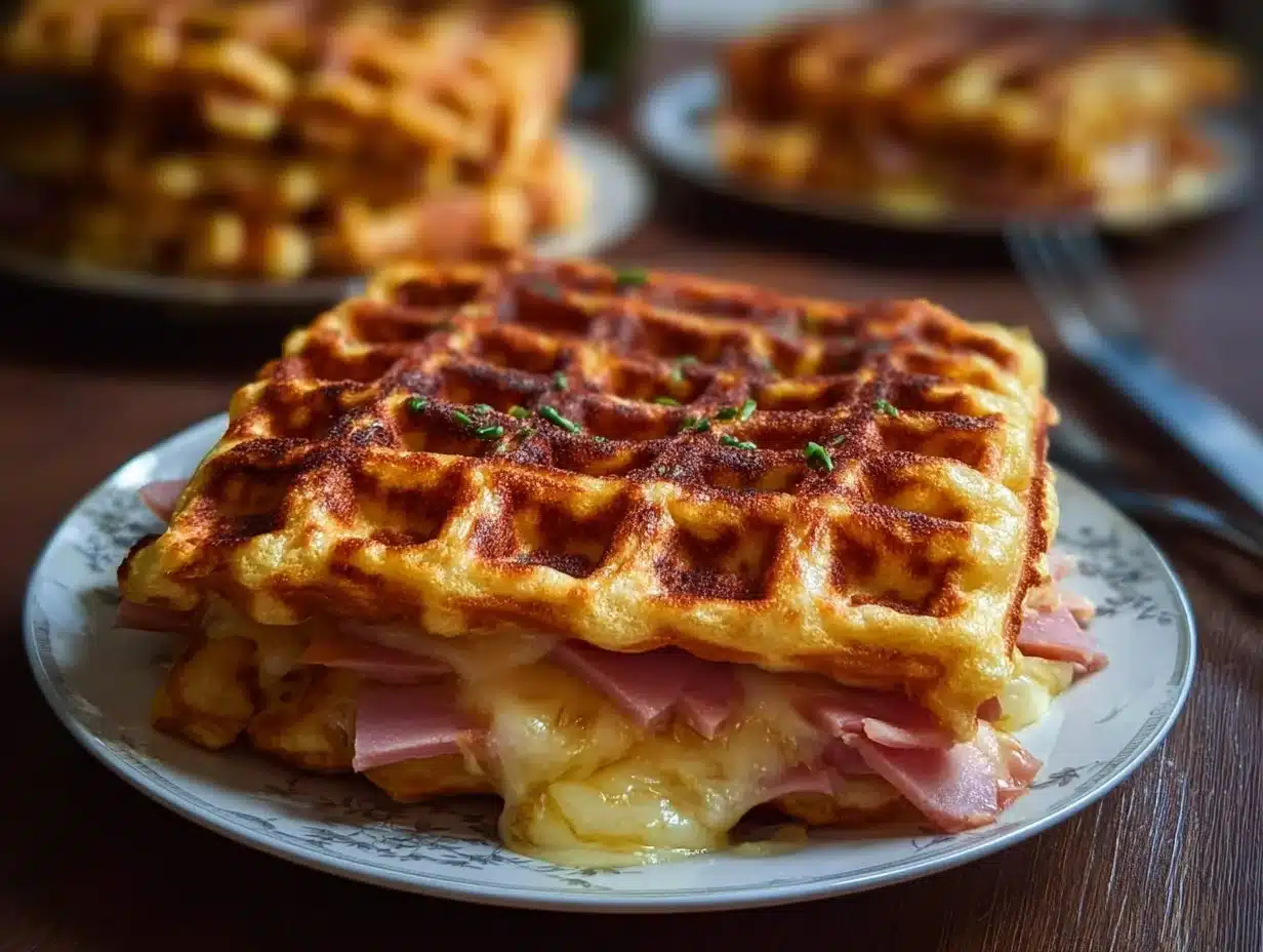 Gaufres Salées Jambon & Fromage