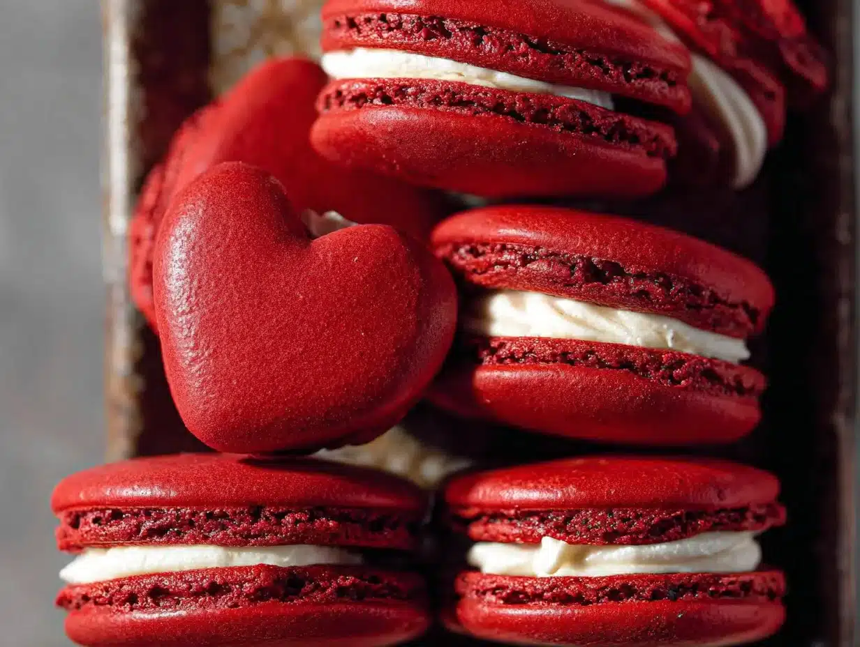 Macarons Red Velvet avec Glace au Mascarpone