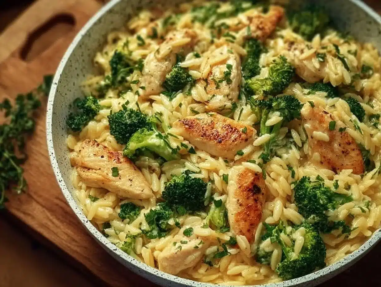 Orzo de Poulet au Brocoli et au Cheddar : Une Recette Incroyable Ultime