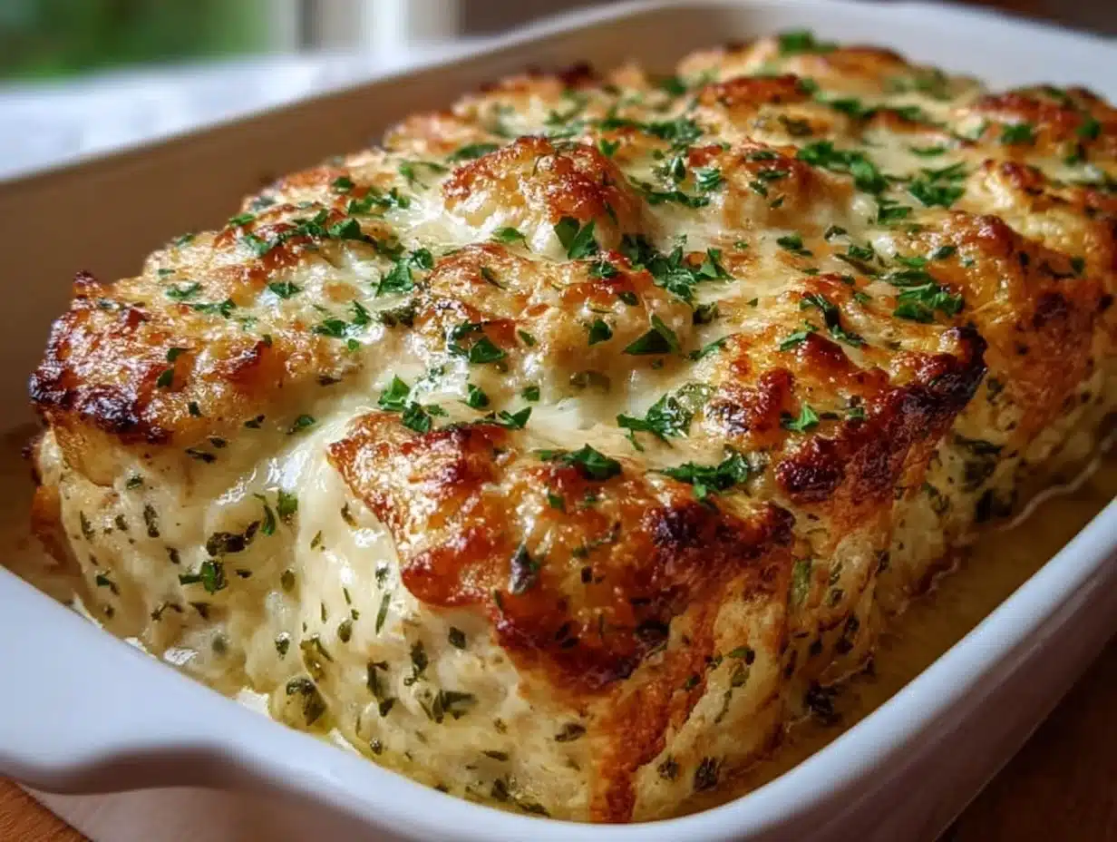 Pain de poulet à l’ail et parmesan