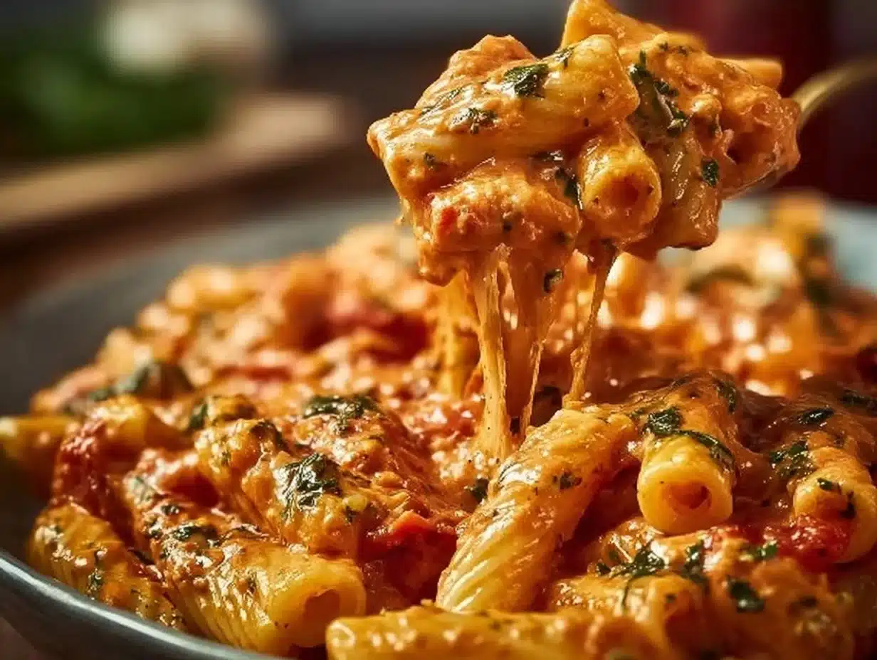 Pâtes Crémeuses à la tomate et à l’ail