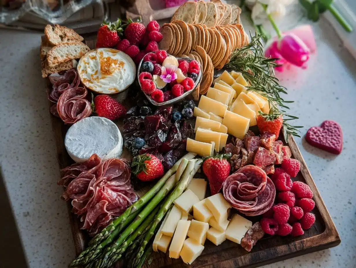 Plateau de charcuterie de Saint-Valentin