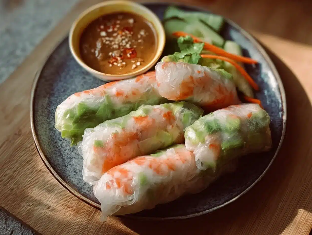 Rouleaux de printemps sauce cacahuète