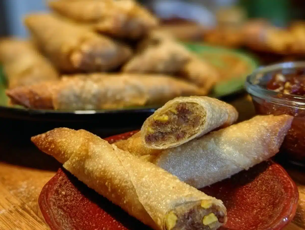 Samoussas and date rolls