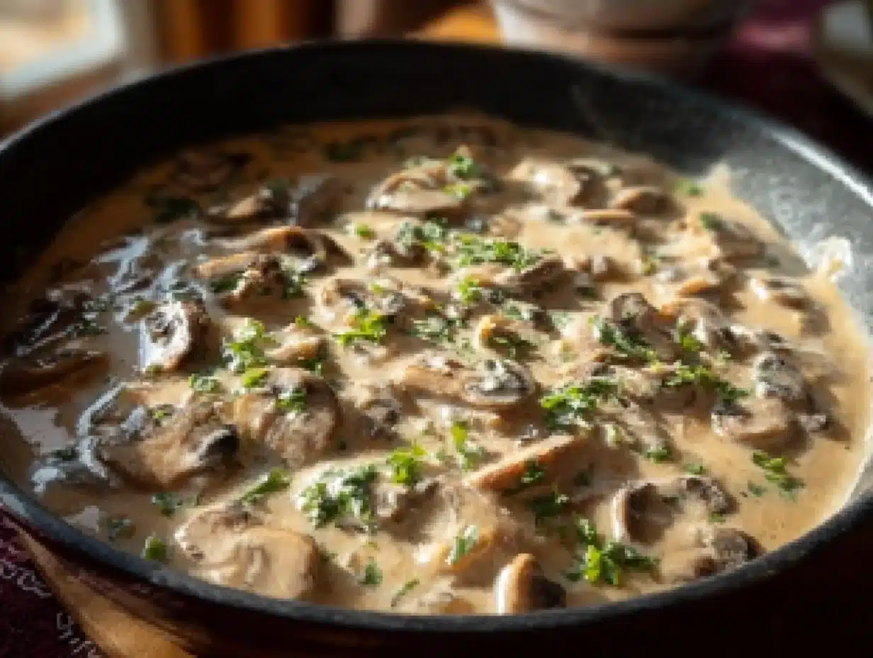 Sauce Crémeuse aux Champignons