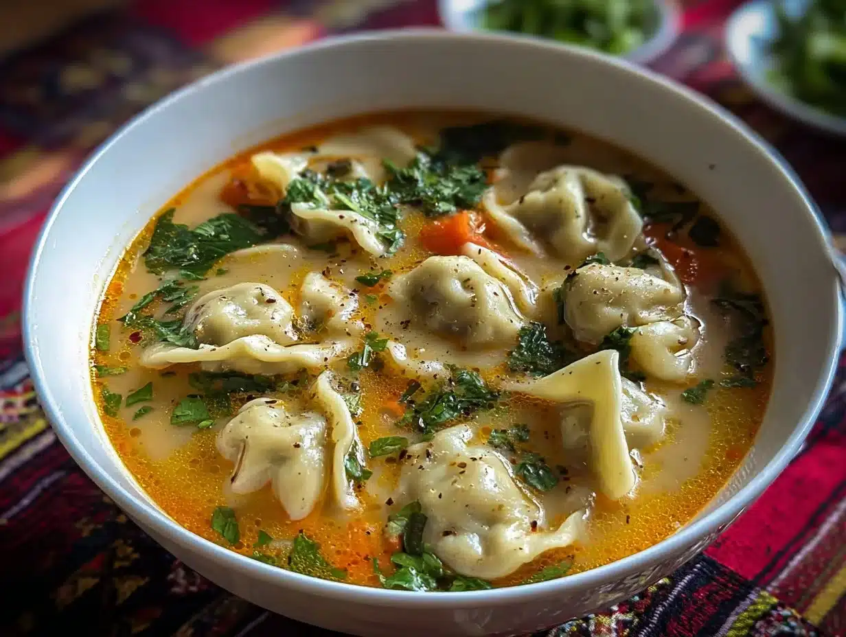 Soupe Thaï Crémeuse aux Raviolis