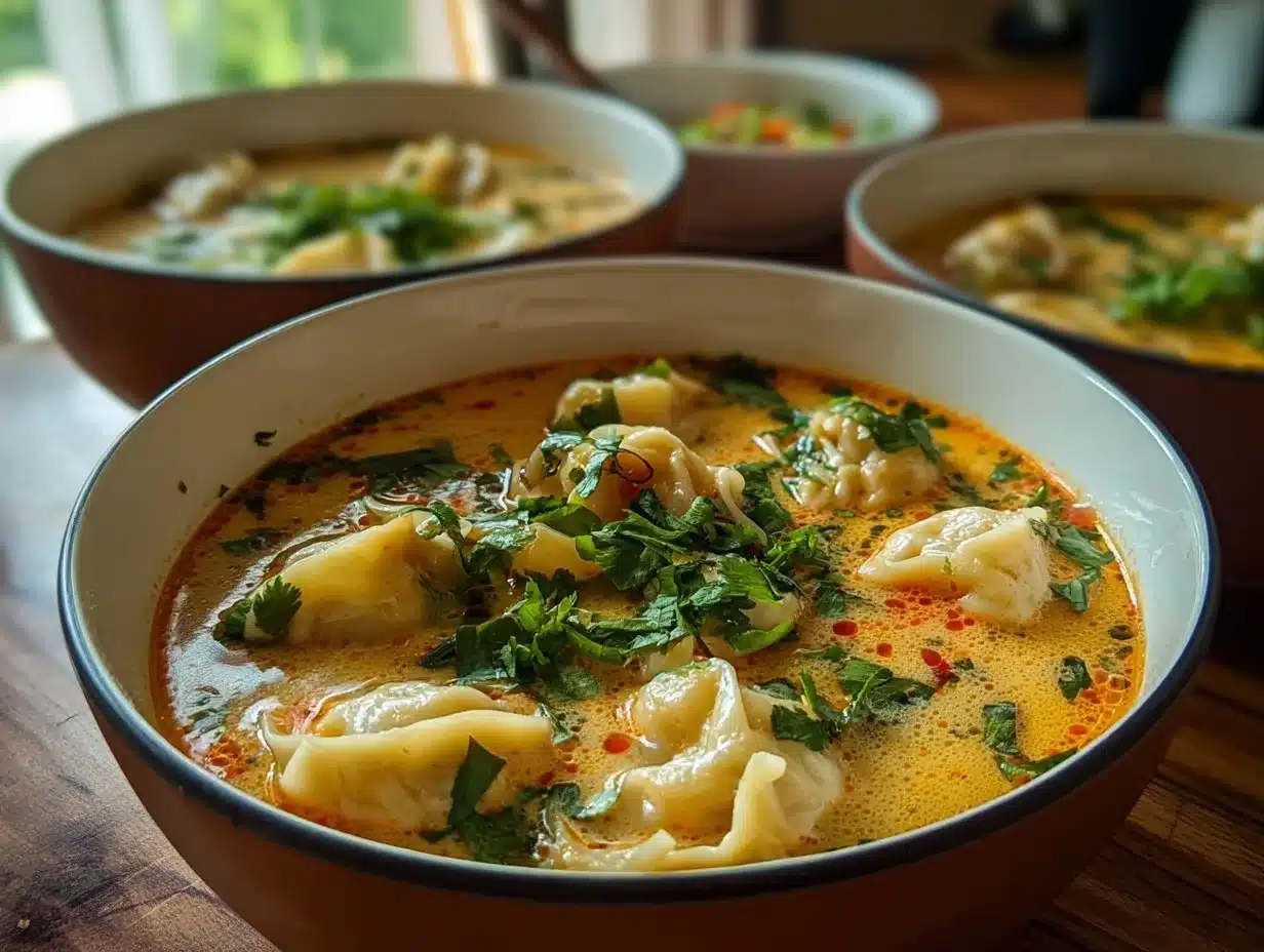 Soupe thaï réconfortante aux raviolis