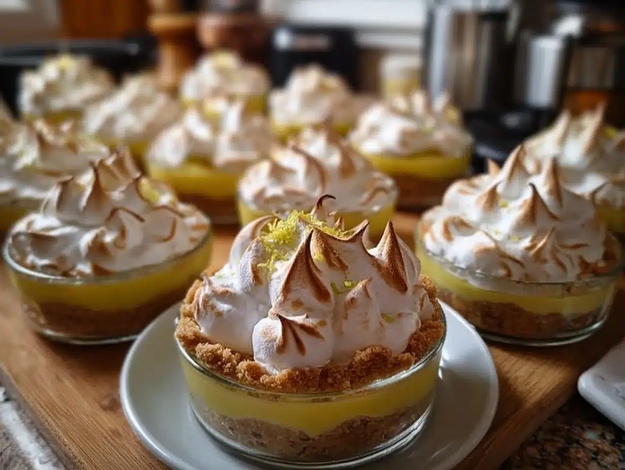 Verrines façon tarte au citron meringuée