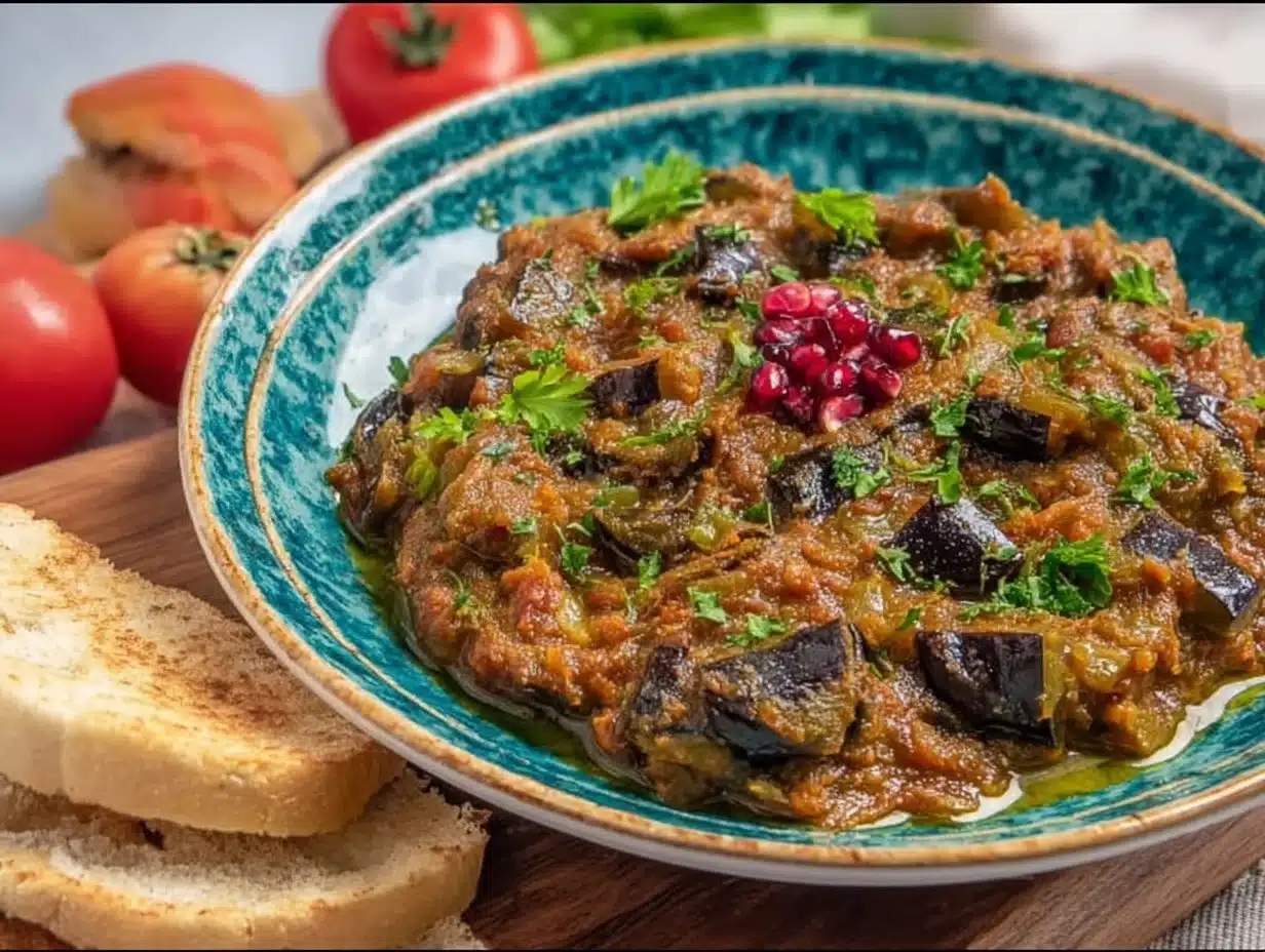 Recette du Zaalouk d’aubergines marocain : salade fondante, facile