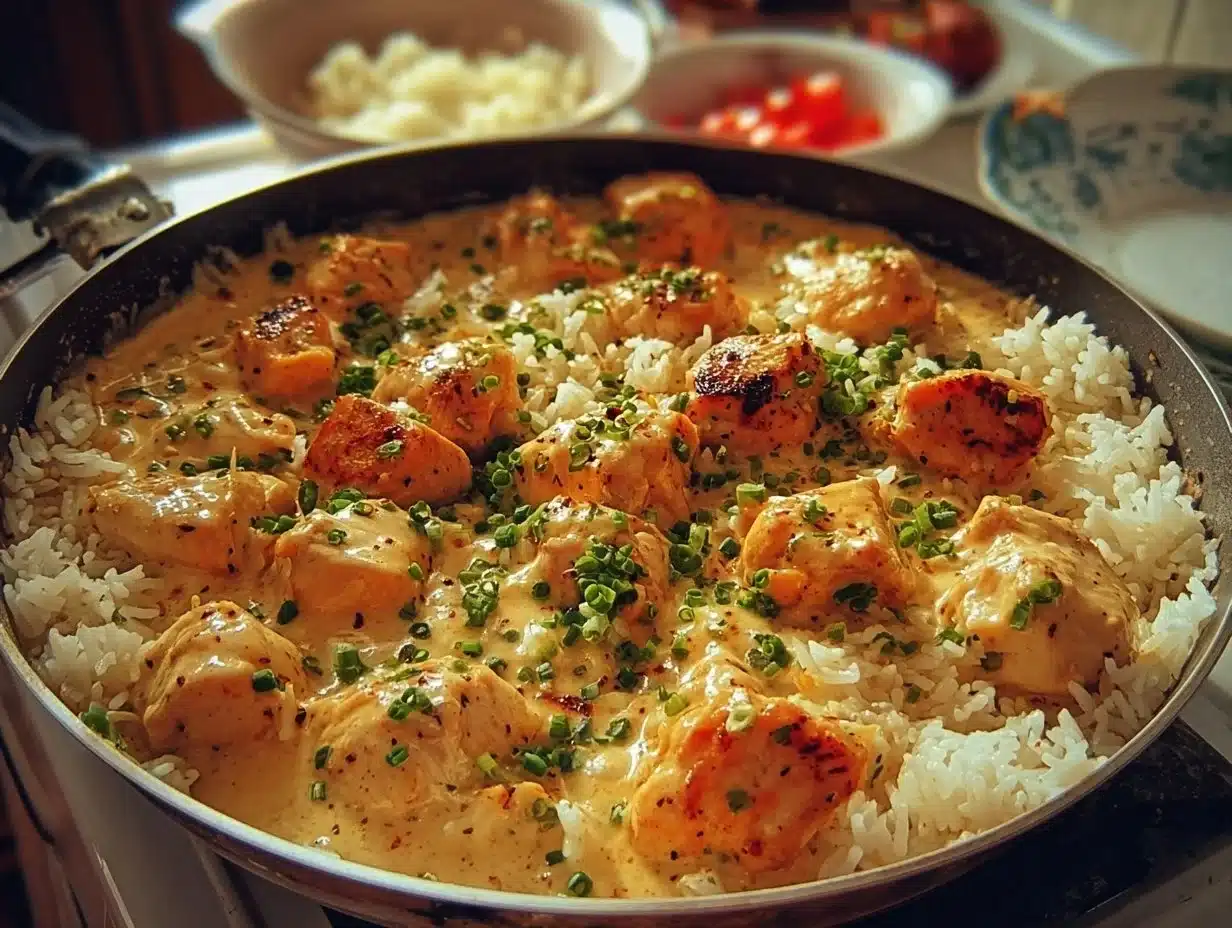 Le Poulet Crémeux et Riz Fondant