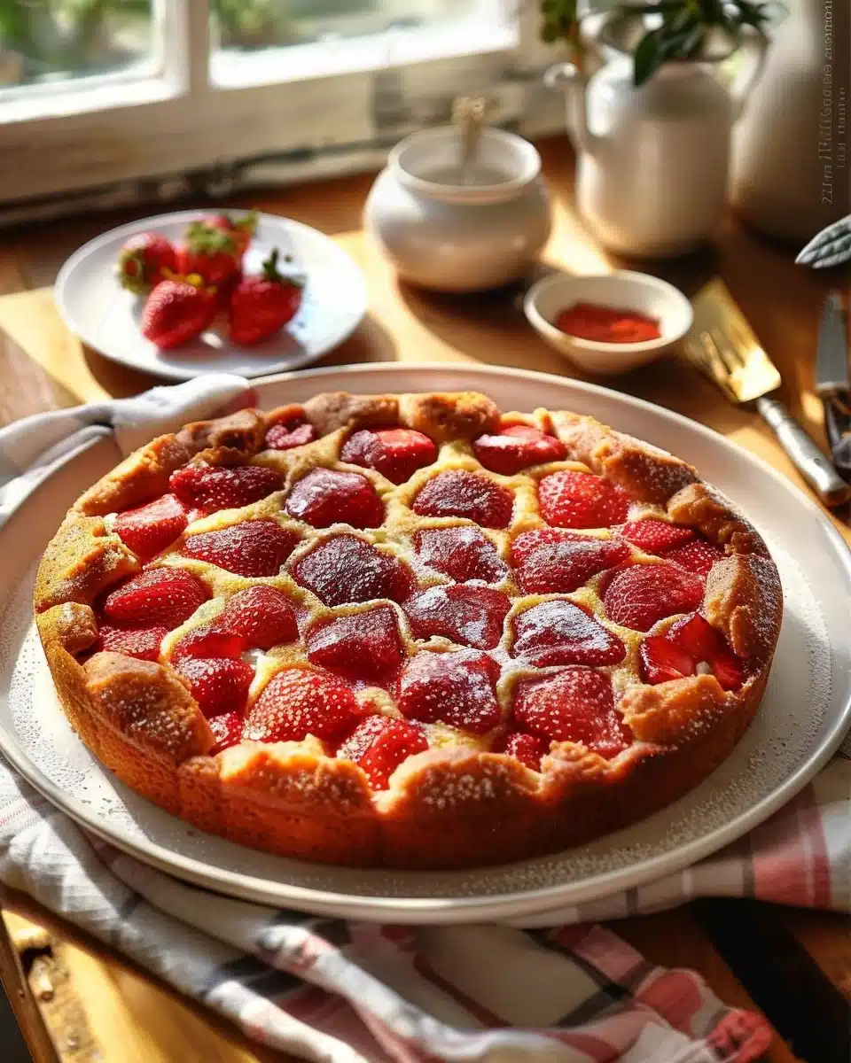 Gâteau aux fraises facile