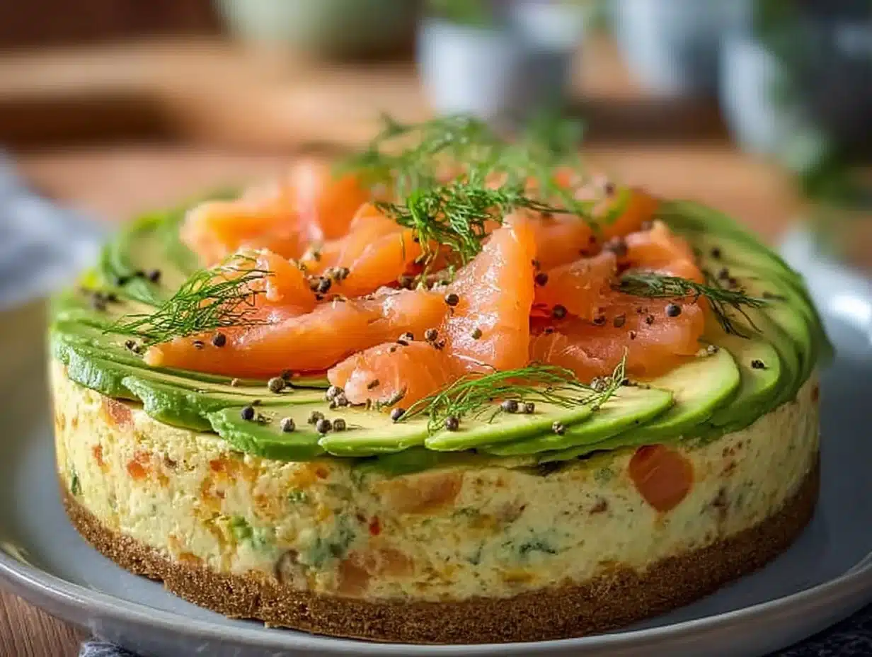 Cheesecake Salé Avocat & Saumon