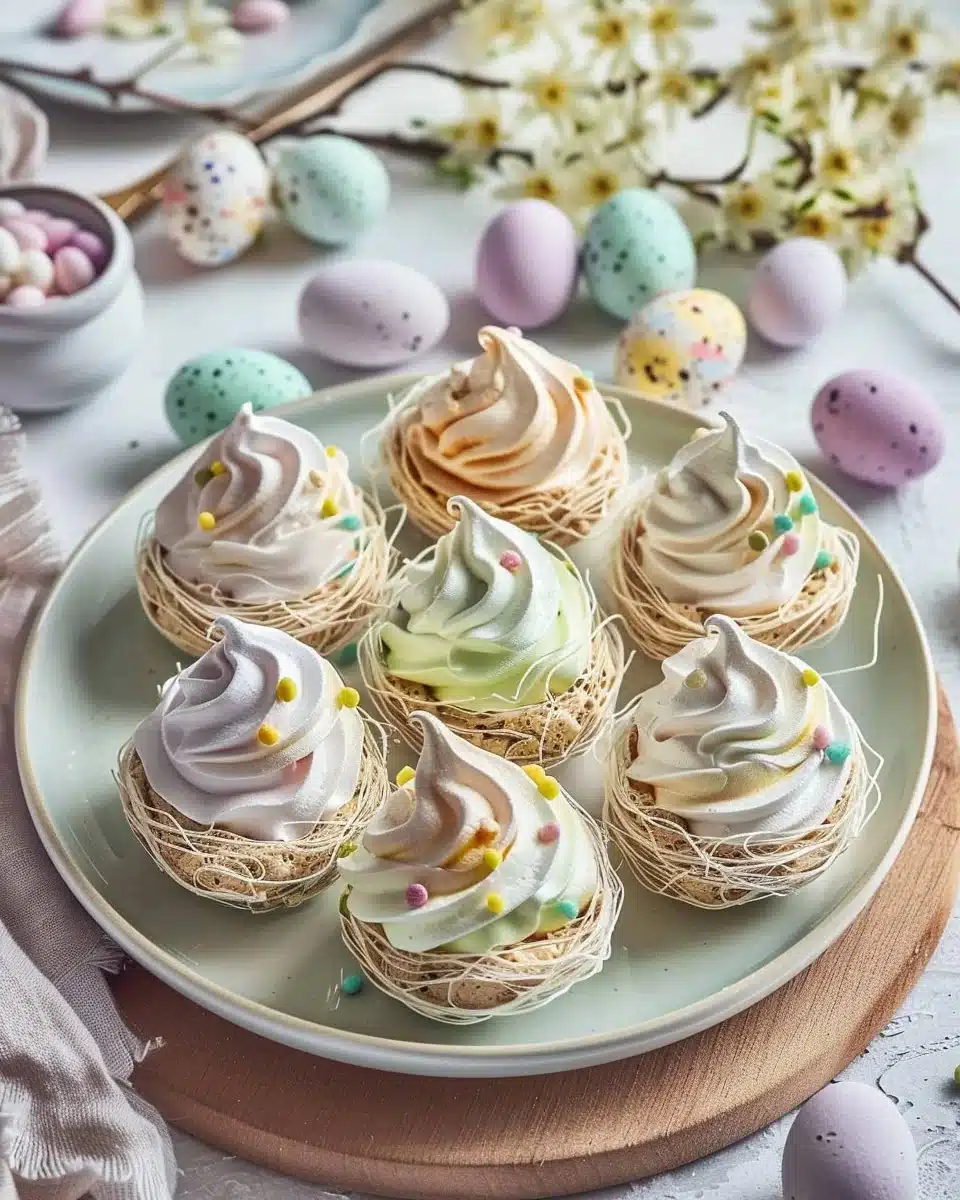 Créez des Nids de Pâques en Meringue