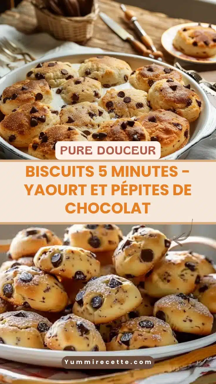 Biscuits 5 Minutes - Yaourt et Pépites de Chocolat