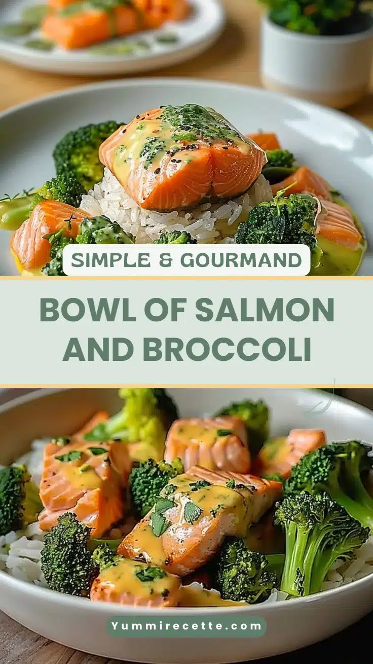 Bowl of Salmon and Broccoli