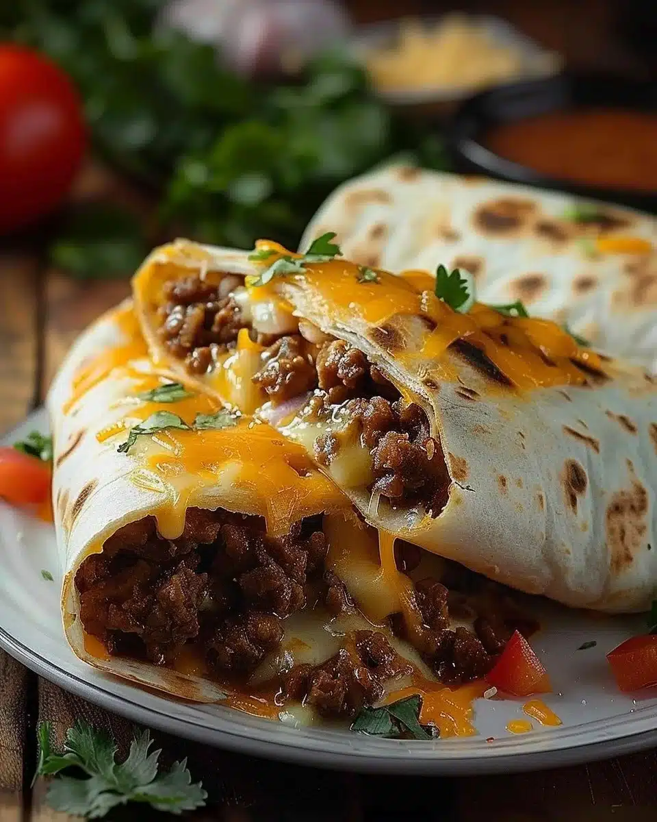 Burritos au Bœuf et Fromage