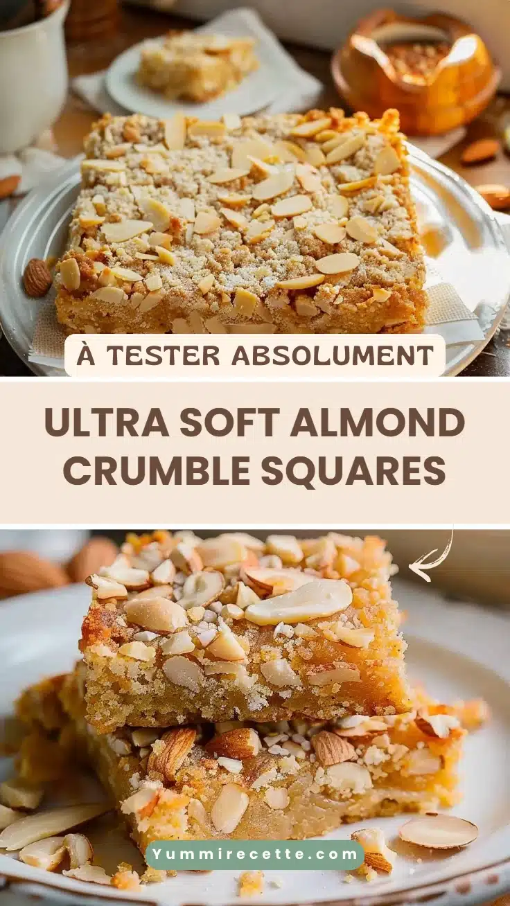 Ultra soft almond crumble squares