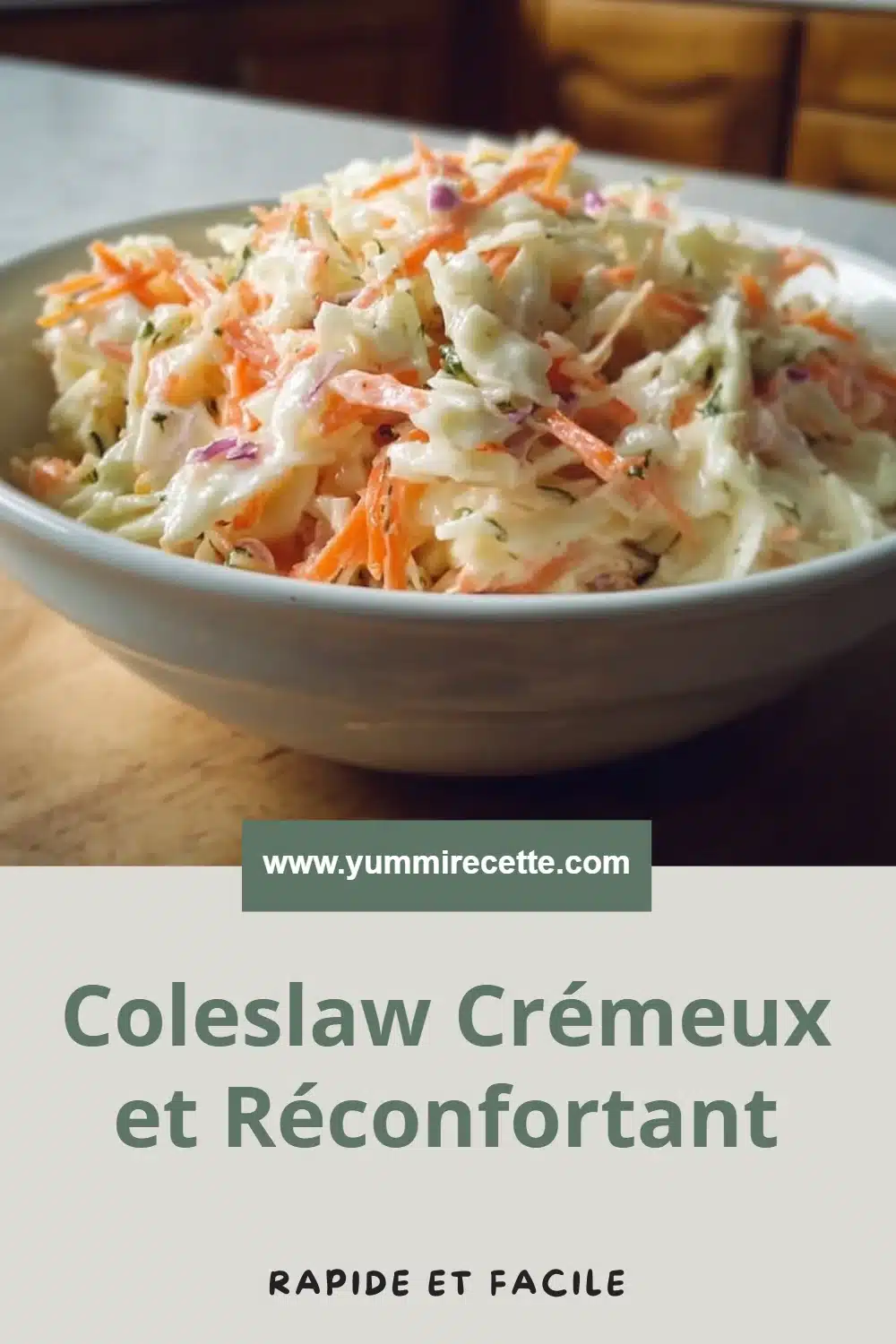 Coleslaw Crémeux et Réconfortant