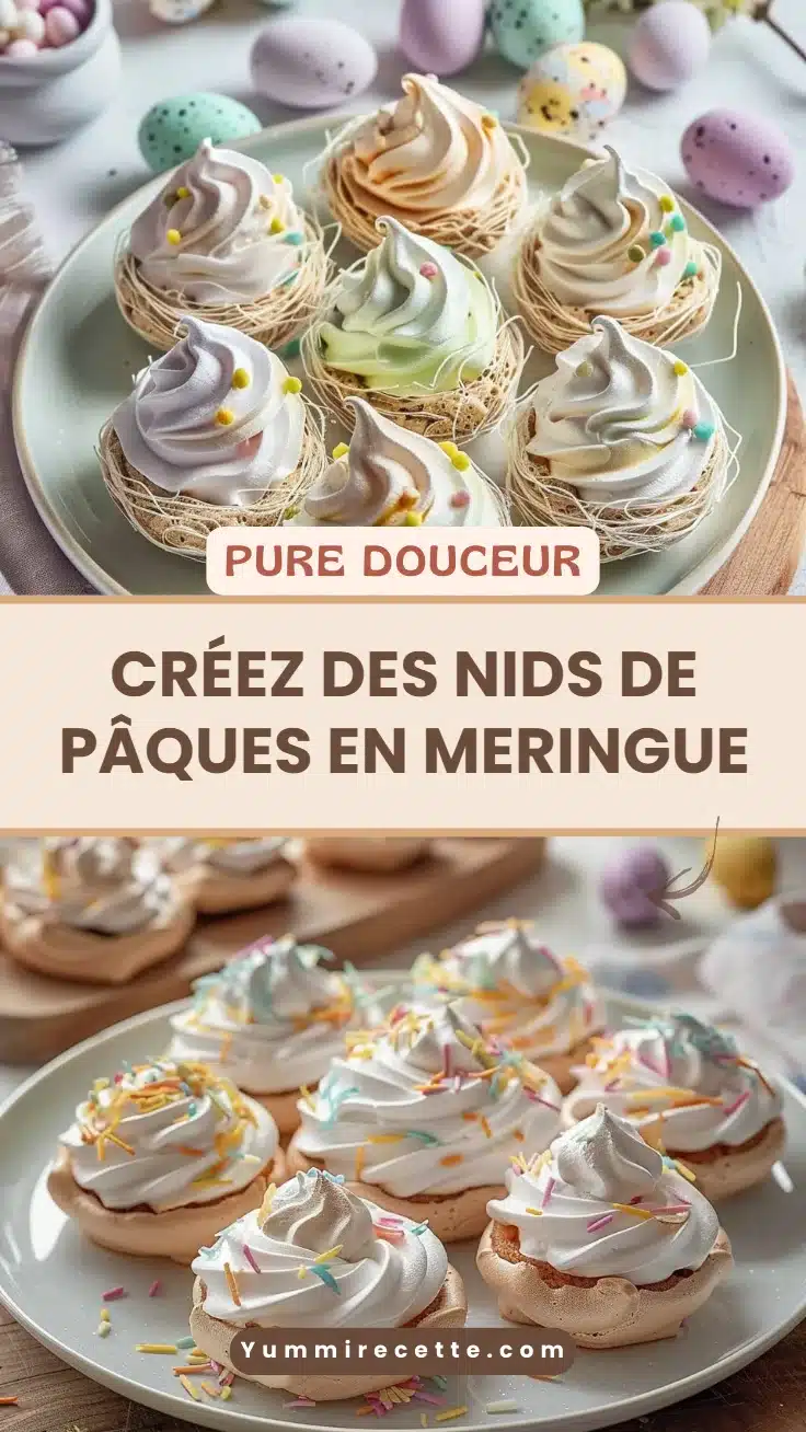 Créez des Nids de Pâques en Meringue