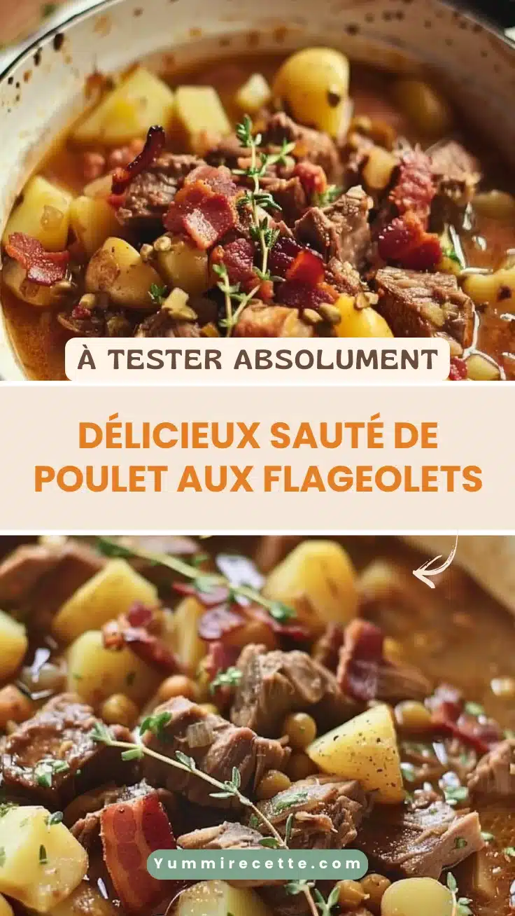 Délicieux Sauté de Poulet aux Flageolets