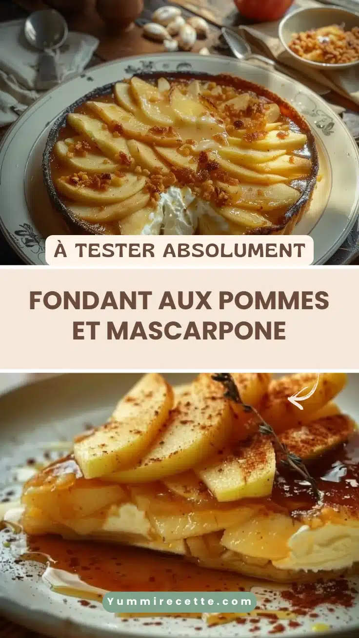 Fondant aux pommes et mascarpone