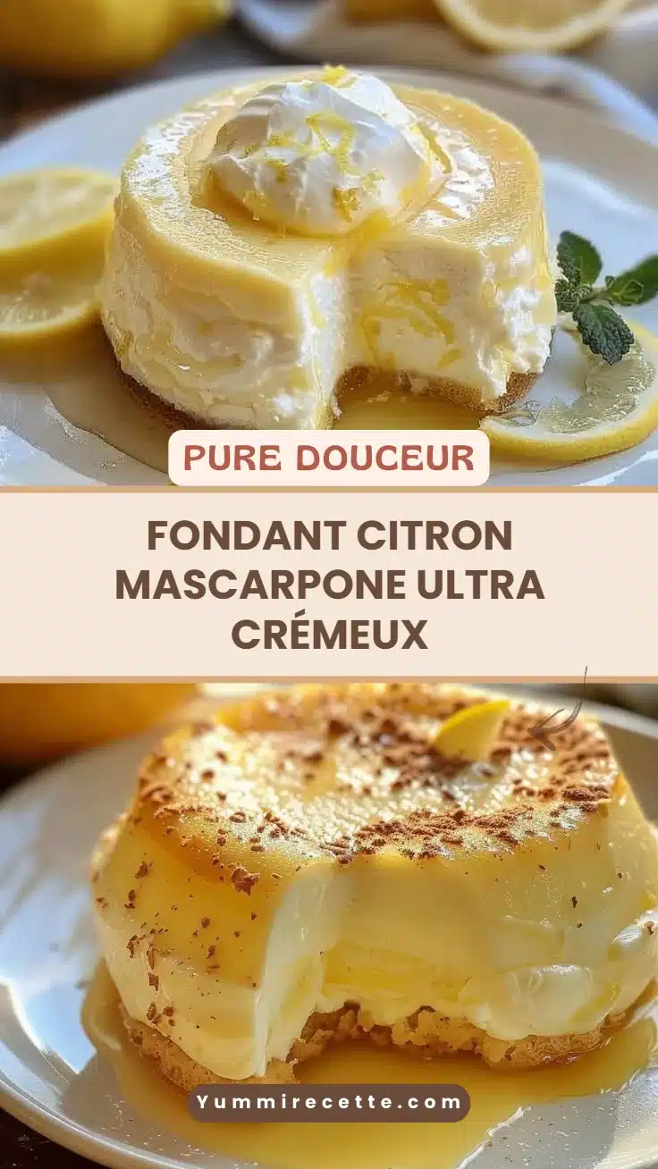 Fondant Citron Mascarpone Ultra Crémeux