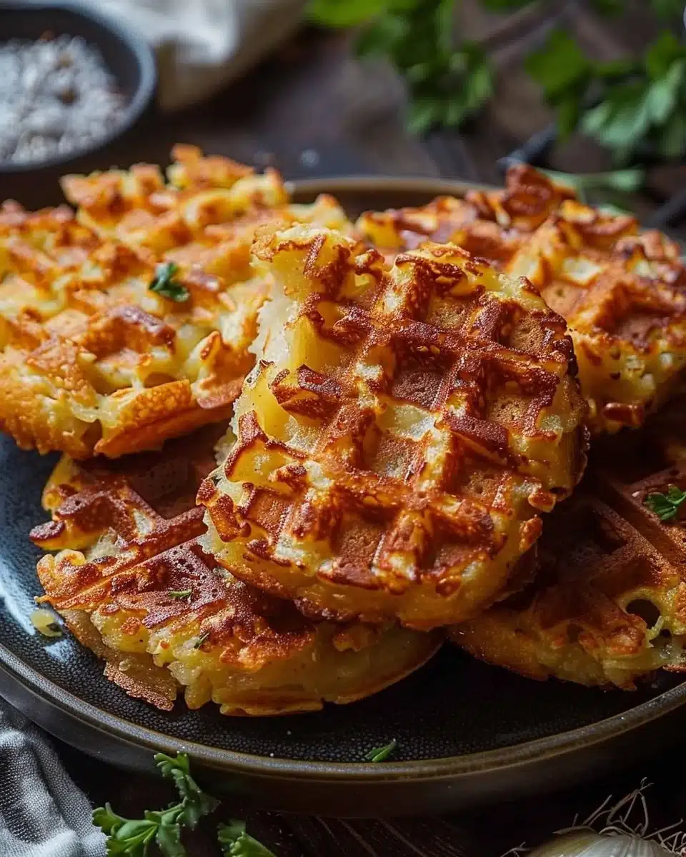 Galettes de pommes de terre croustillantes à la gaufre