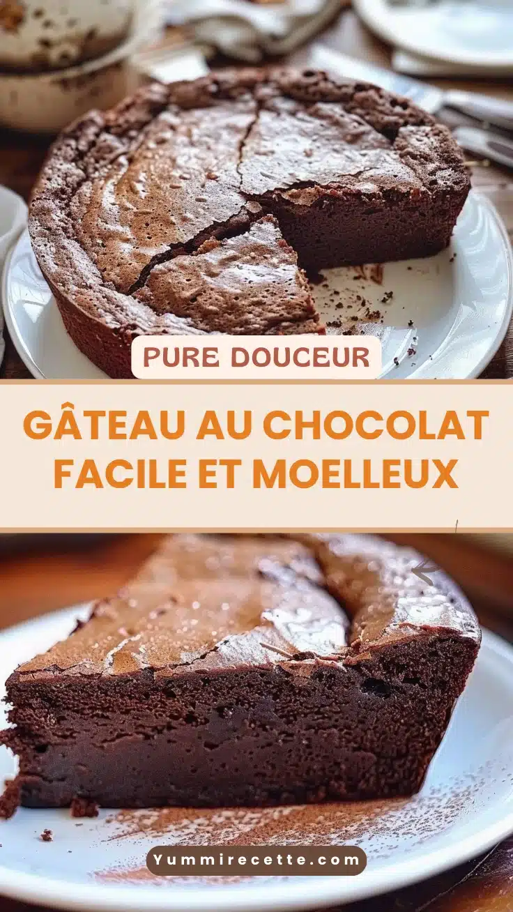 Gâteau au chocolat facile et moelleux