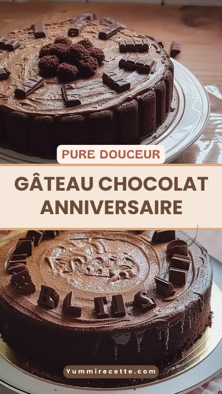 Gâteau chocolat anniversaire