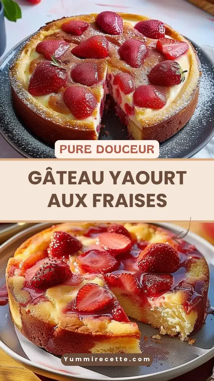 Gâteau yaourt aux fraises