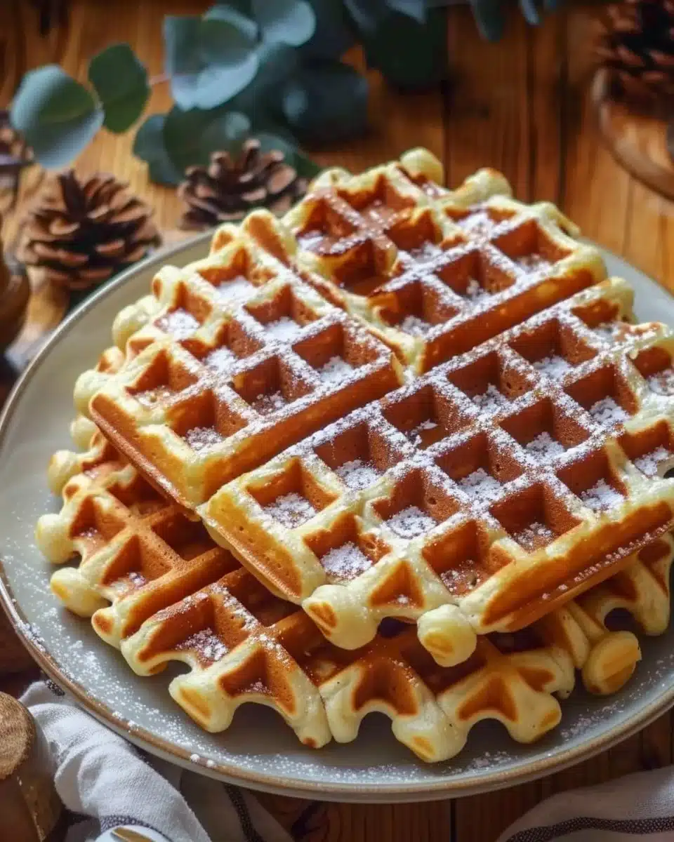 Crispy and Fluffy Waffles at Home