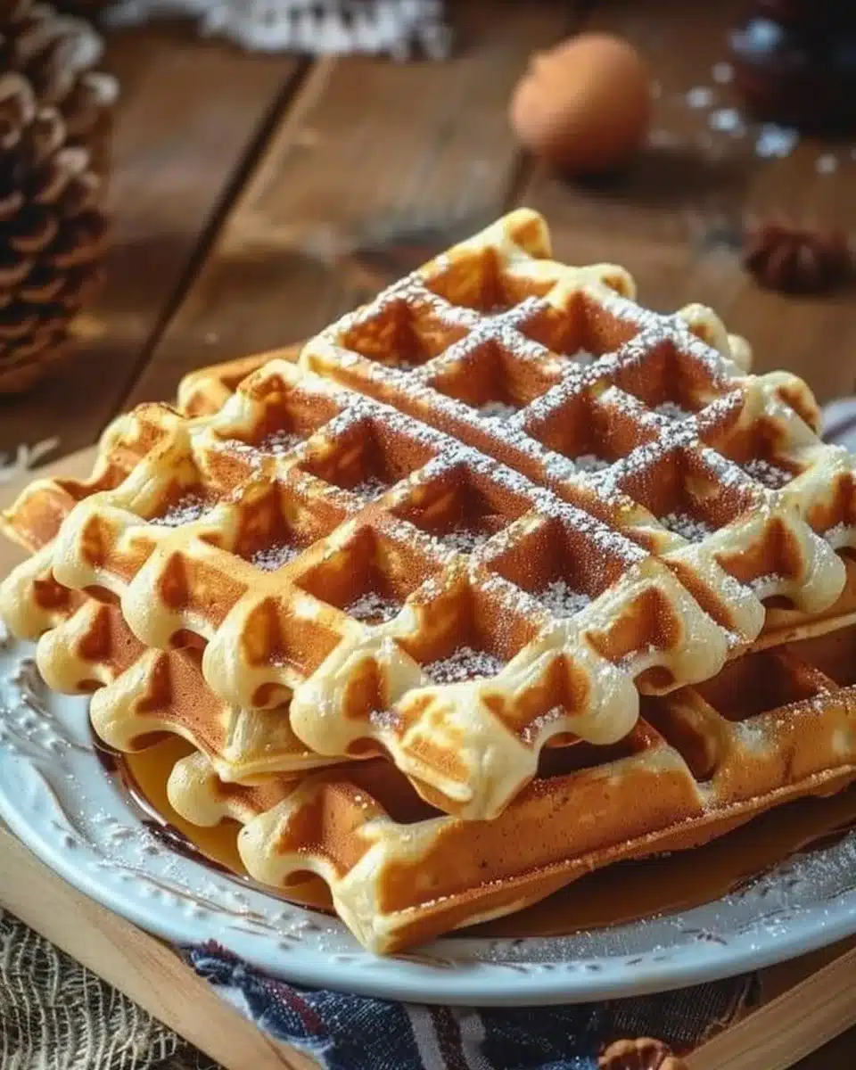 Crispy and Fluffy Waffles at Home